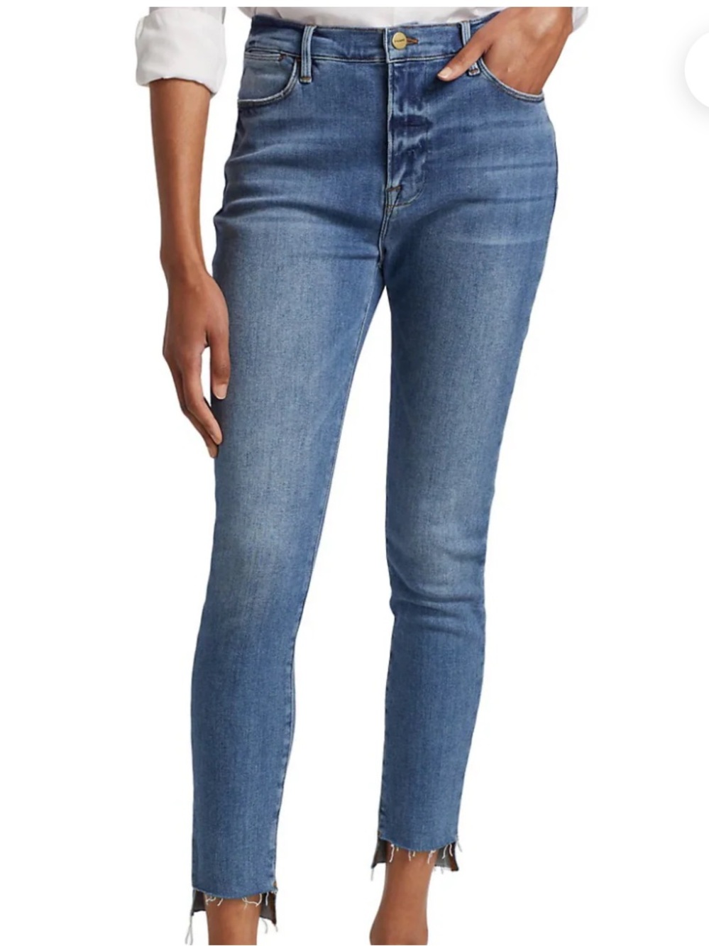 Women’s Sz 26 FRAME Denim Le High Skinny Raw Stagger Jean - Westway